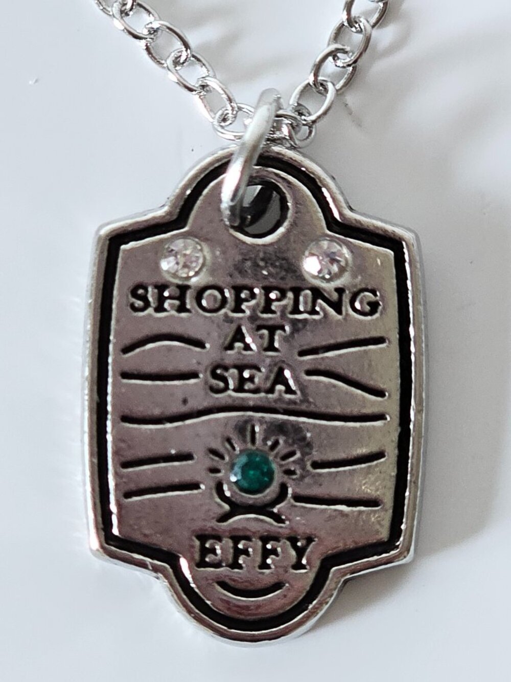 [NIB] Effy Shopping At Sea Charm On Silver Tone Necklace - Picture 2 of 5